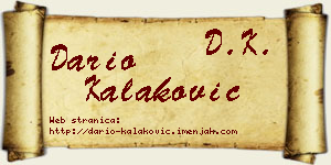 Dario Kalaković vizit kartica